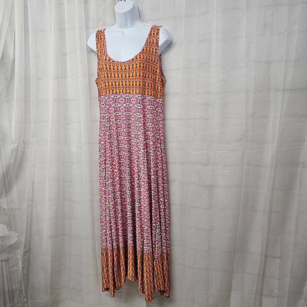 Grisbi Dress Maxi Pink Orange Boho Festival Hippie L - Picture 6 of 13